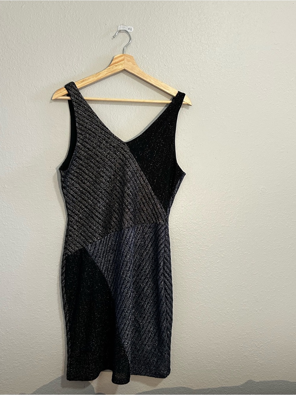 Desigual Black & Charcoal Textured Sleeveless Midi Dress